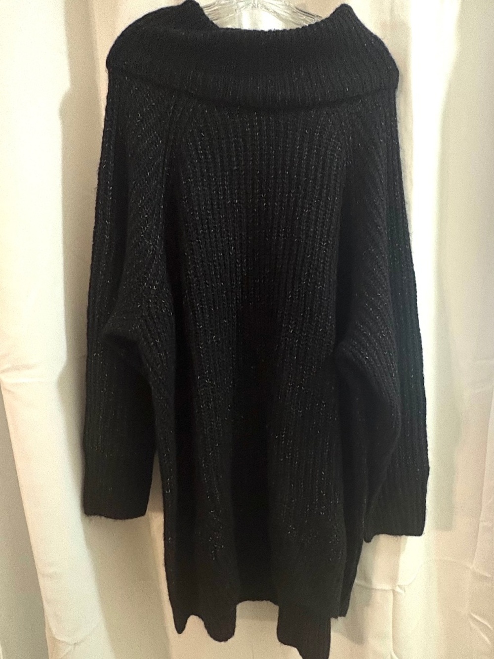 Women's Plus Size Old Navy Black Sweater Dress with Silver Accents-SIZE 4X